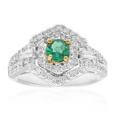 Bague en or et Emeraude de Zambie AAA (CIRARI)