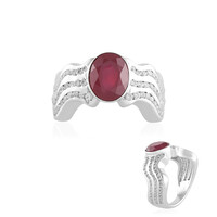 Bague en argent et Rubis de Madagascar (de Melo)