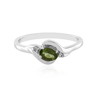 Bague en argent et Moldavite