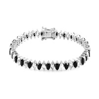 Bracelet en argent et Spinelle noir