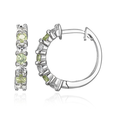 Boucles d'oreilles en argent et Topaze blanche