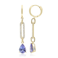 Boucles d'oreilles en or et Tanzanite AAA (CIRARI)