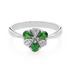 Bague en argent et Tsavorite du Kenya AAA