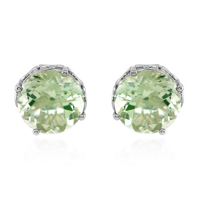 Boucles d'oreilles en argent et Améthyste verte