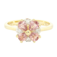Bague en or et Saphir Padparadscha non chauffé (AMAYANI)