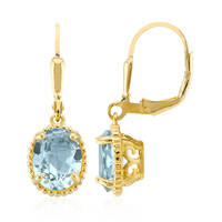 Boucles d'oreilles en argent et Topaze bleu ciel
