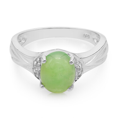 Bague en argent et Chrysoprase impériale