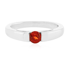 Bague en argent et Rubis rouge du soir