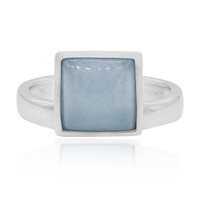 Bague en argent et Jadéite bleue