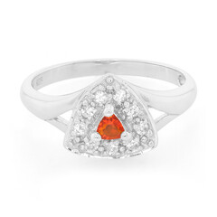Bague en argent et Opale de feu de Querétaro