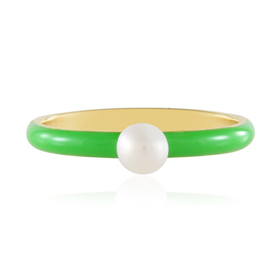 Bague en argent et Perle blanche de culture d'eau douce