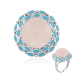 Bague en argent et Quartz rose de Saver