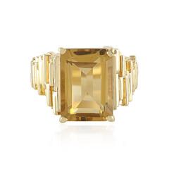 Bague en argent et Quartz champagne