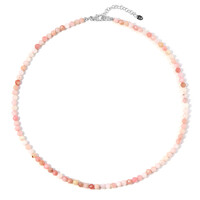 Collier en argent et Opale rose