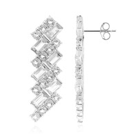 Boucles d'oreilles en argent et Topaze blanche