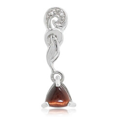 Pendentif en argent et Œil-de-tigre rouge