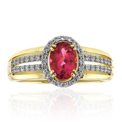 Bague en or et Rubellite du Nigéria (Mark Kaufman)