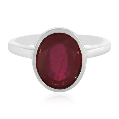 Bague en argent et Rubis de Madagascar