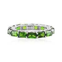 Bague en argent et Diopside de Russie (de Melo)