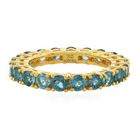 Bague en argent et Topaze bleu de Londres