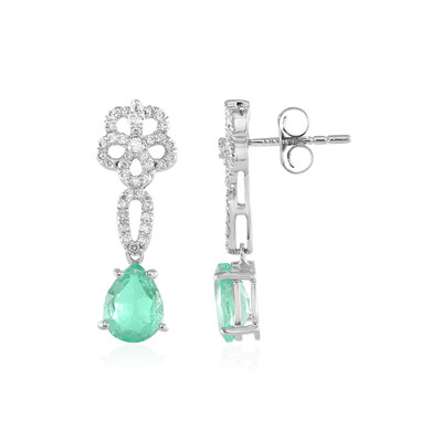Boucles d'oreilles en or et Emeraude de Colombie (AMAYANI)