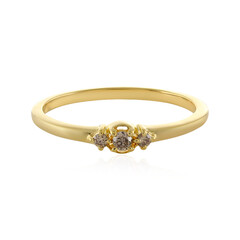 Bague en argent et Diamant champagne PK1