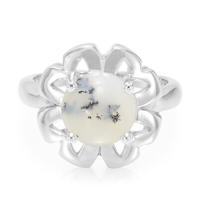 Bague en argent et Agate dendritique