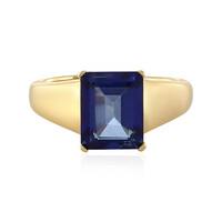 Bague en argent et Topaze bleu roi
