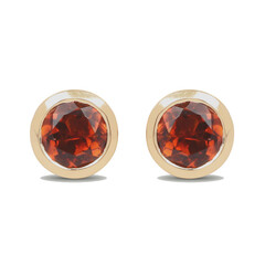 Boucles d'oreilles en or et Tourmaline orange