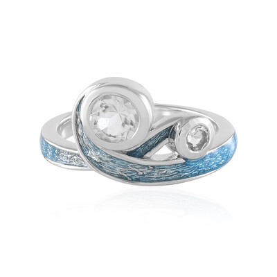 Bague en argent et Topaze blanche (Adela Silber)