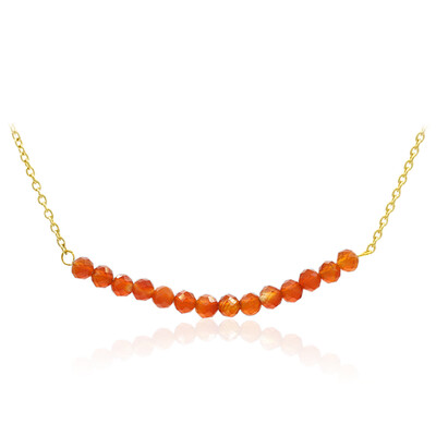 Collier en argent et Agate orange