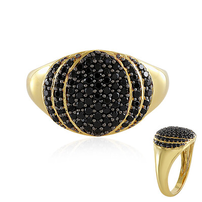 Bague en argent et Spinelle noir