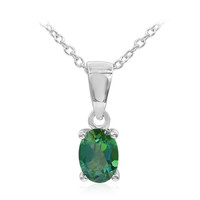 Collier en argent et Topaze vert papillon