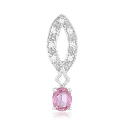 Pendentif en argent et Saphir Padparadscha