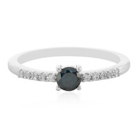Bague en argent et Diamant bleu I3