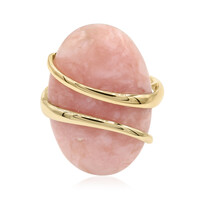 Bague en or et Opale rose