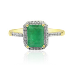 Bague en or et Emeraude de Zambie