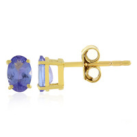 Boucles d'oreilles en or et Tanzanite AAA
