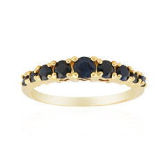 Bague en argent et Saphir noir