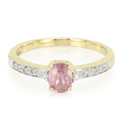 Bague en or et Saphir Padparadscha non chauffé