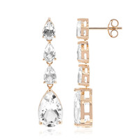 Boucles d'oreilles en argent et Topaze blanche