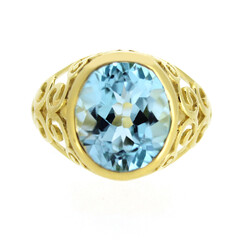 Bague en argent et Topaze bleu ciel