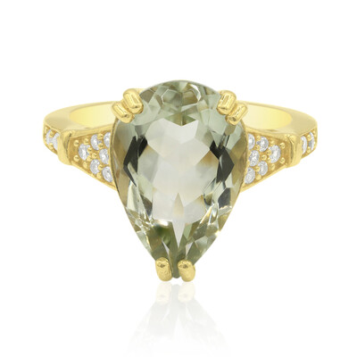 Bague en argent et Améthyste verte