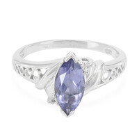 Bague en argent et Iolite de Madagascar