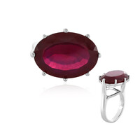 Bague en argent et Rubis de Madagascar
