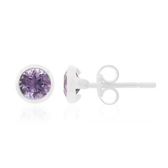 Boucles d'oreilles en argent et Améthyste