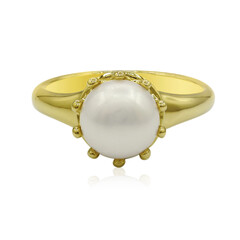 Bague en argent et Perle de culture d'eau douce (TPC)