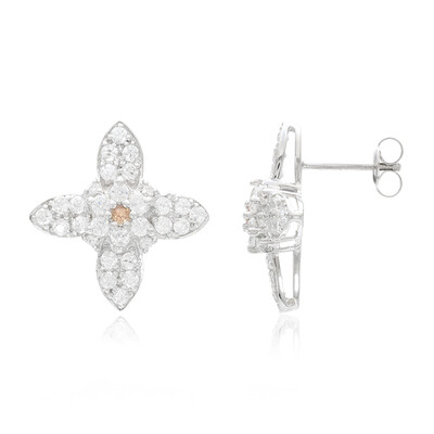 Boucles d'oreilles en argent et Andalousite