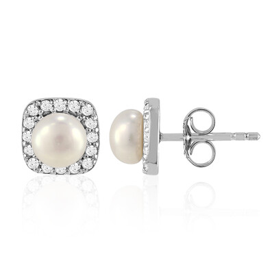 Boucles d'oreilles en argent et Perle de culture d'eau douce