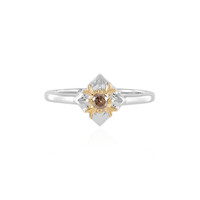 Bague en argent et Diamant champagne I3